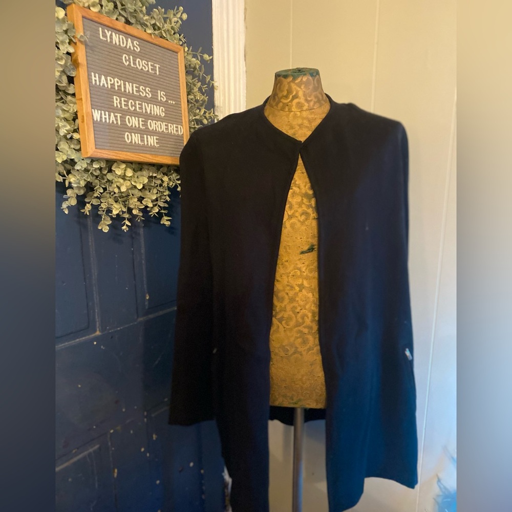 Black Sweater Cardigan 100% Cotton